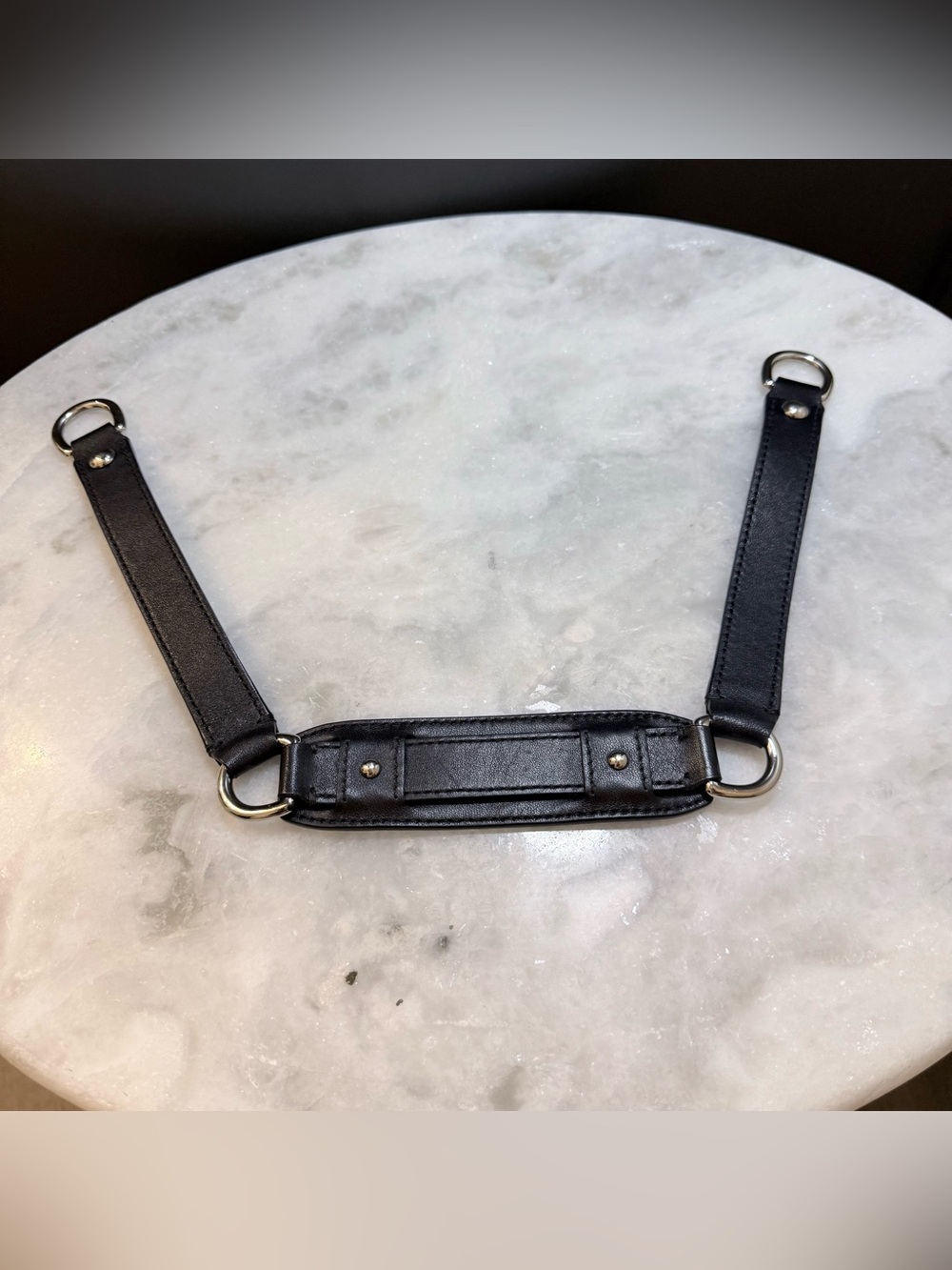 Black Leather Handbag Shoulder Replacement Strap